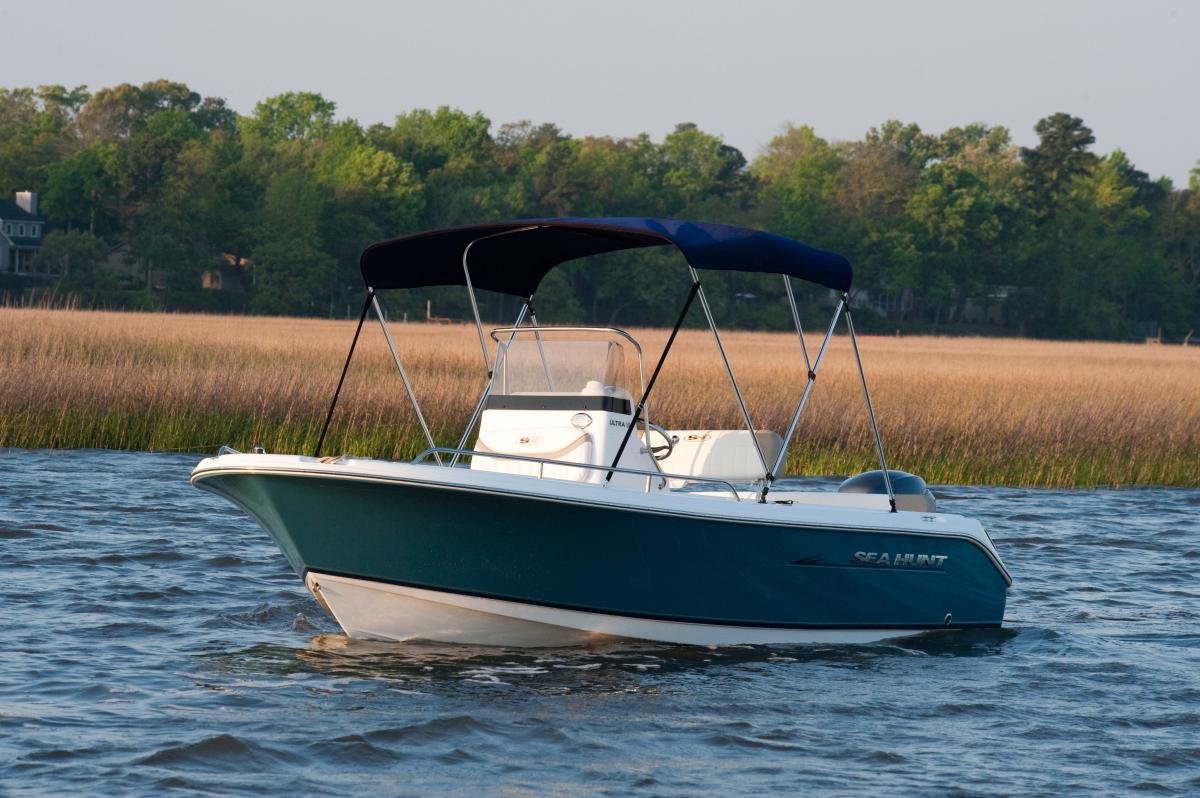 3 Bow Carver Bimini on Sea Hunt