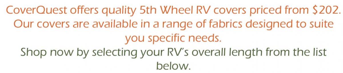 Shop now by selecting your RV’s overall length from the list below!