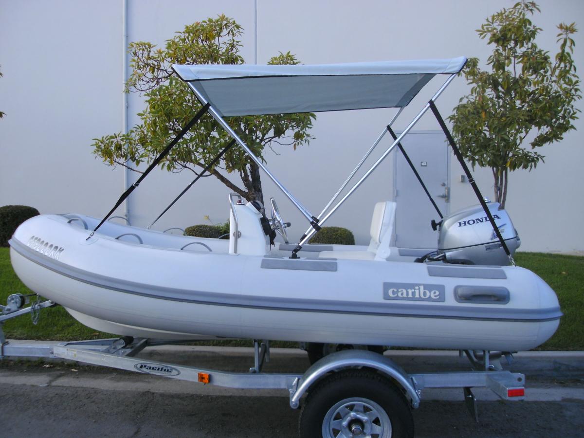 Carver Bimini Top on Inflatable Boat 