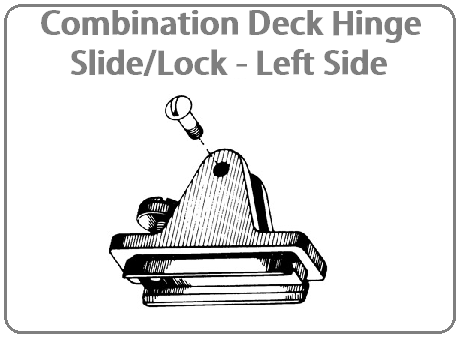 Nylon Combination Deck Hinge Slide/Lock - Left Side