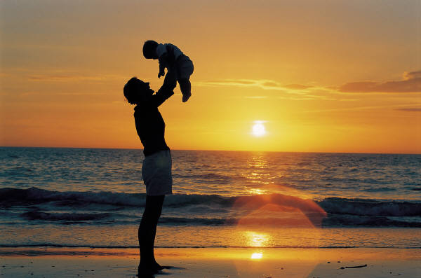 Dad on the Beach