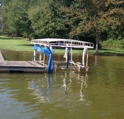 Old Boat Lift Canopy Cover