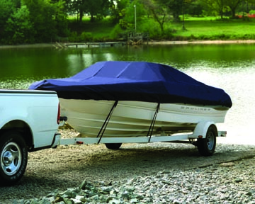 Styled-to-Fit boat cover, V-Hull