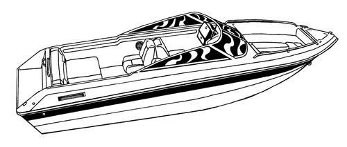 V-Hull Runabout Boat with Walk-Thru Windshield and Bow Rails