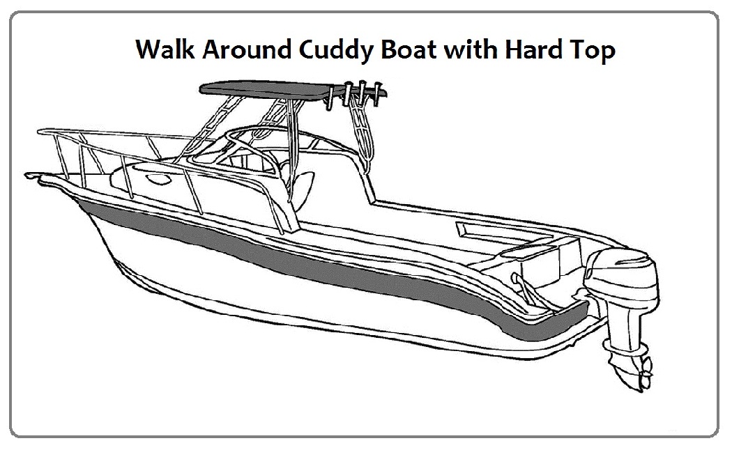 Boat Covers for Walk Around Cuddy Boats with Hard Tops