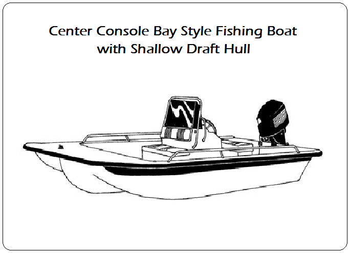 Center Console Bay Style Fishing Boats with Shallow Draft Hull