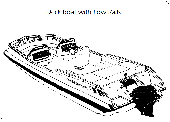 Deck Boat with Low Rails