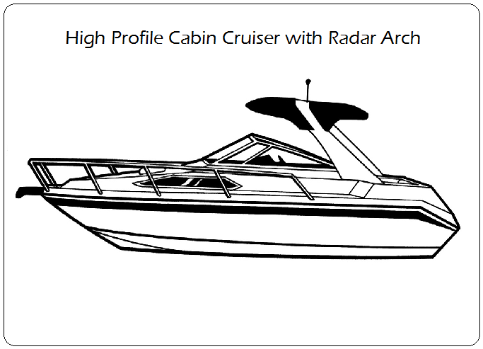 High Profile Cabin Cruiser with Radar Arch