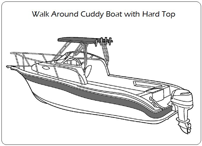 Walk Around Cuddy Boat with Hard Top